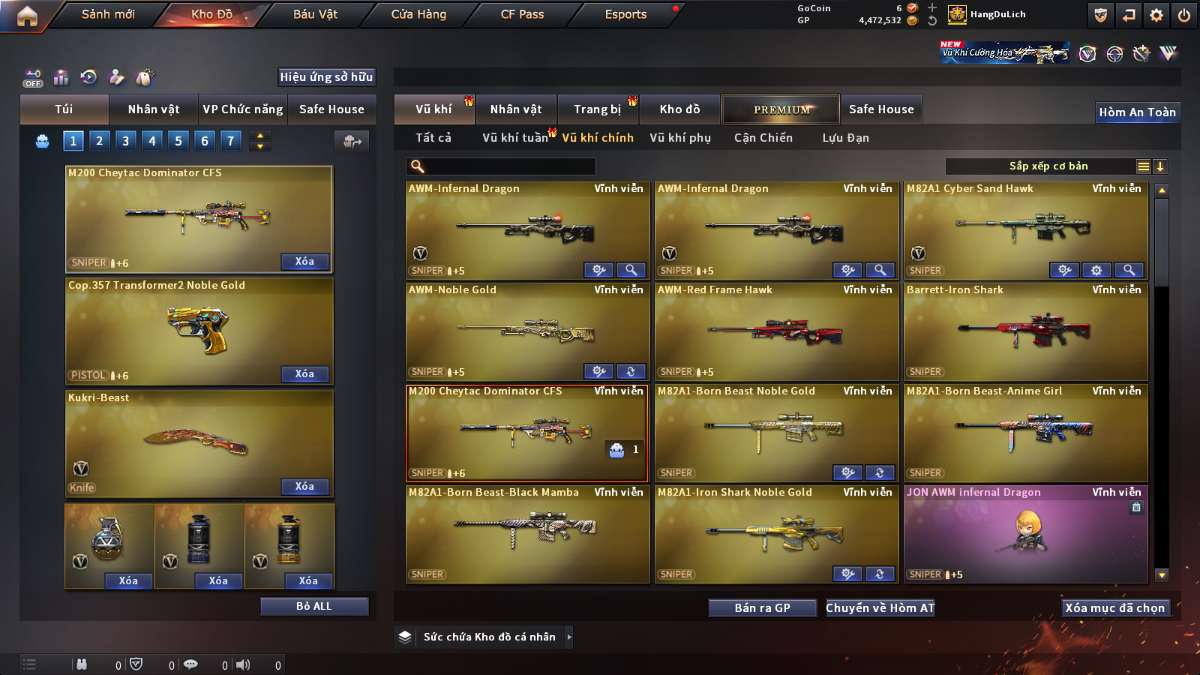 shop acc cf uy tin gia re